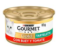 Gourmet Gold Tartelette para gato - Buey y tomate - Cantidad: 24 x 85 g