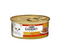 Gourmet Gold Corazón Suave Comida húmeda para Gatos con Carne de Vaca, 85 gr
