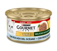 Gourmet Gold Delicias Jugosas para gato - Pescado del océano - Cantidad: 12 x 85 g