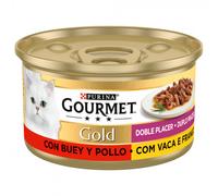 Gourmet Gold Doble Placer para gato - Buey y Pollo - Cantidad: 12 x 85 g