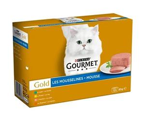 Gourmet Gold Les Mousselines, Paté para gatos, 12 x 85 g