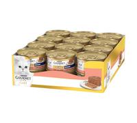 GOURMET Gold Mousse, Comida Húmeda para Gato Adulto, Mousse de Salmón, Pack de 24 Latas de 85 g