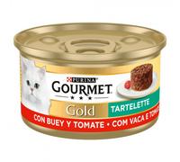 Gourmet Gold Tartelette para gato - Buey y tomate - Cantidad: 6 x 85 g