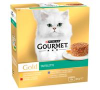 Gourmet Gold Tartelette para gato - Pack 8 - Pollo, vaca, cordero y pavo - Cantidad: Maxi pack 8