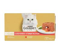 Gourmet Gold Umido Gatto Cuore Morbido con Manzo, Pollo - 4 Lattine da 85 g