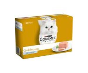 Gourmet húmedo gato gold mousse pack pescado océano 12x85 gr