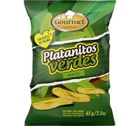 Gourmet Latino - Platanitos Verdes 65 g - Snack Hecho en Aceite de Girasol