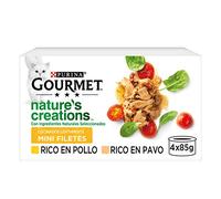 Gourmet Nature's Creations Pollo y Pavo comida húmeda gato 48x85 g