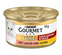 Gourmet Oro Gato Forro delicada canapés en Sauce, 12 x 85 g | Comida para gatos húme