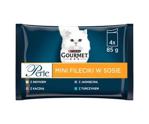 GOURMET Perle alimento para gatos adultos Mini Filetes en salsa 4x85g