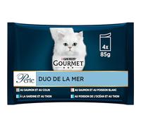 Gourmet Perle - Comida para gatos adultos, paquete de 12 (4 x 85gr)