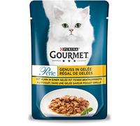 Gourmet Perle Genuss in Gelatine - Comida húmeda para Gatos con Pollo y Notas Finas de Pollo Frito, 26 Unidades (26 x 85 g)