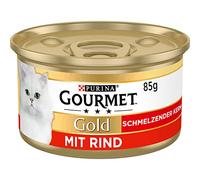 Gourmet Purina Gold Fondant: Comida húmeda para Gatos Adultos, paté con núcleo de Salsa, cantidad: 12 Unidades (12 x 85 g)