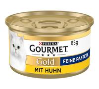 Gourmet Purina Gold - Pasta Fina para Gatos, alimento húmedo (12 latas de 85 g)