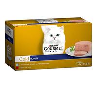 Gourmet Purina Mousse Comida para Gatos, Surtido de Sabores, Pack de 4 x 85 gr 340 gr Pack de 12