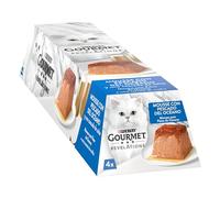 Purina Gourmet Revelations Mousse con Salsa, Comida Húmeda para Gato con Pescado del Océano, 6 packs de 4 pirámides de 57g - 24 pirámides