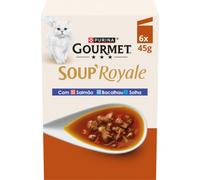 Gourmet Soup Royale para gato - Pack 6 - Salmón, bacalao y gallineta - Cantidad: Multipack 6