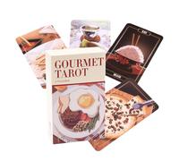 Gourmet Tarot Cards, Mysterious Divination Oracle Deck, Coated Paper Portable Full-English 80-Card Set, Psychological Insight & Fortune Telling Game For Future And Past Predictions