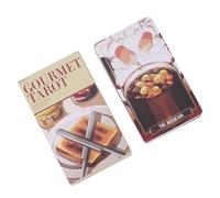 Gourmet Tarot Oracle Deck, juego de 78 cartas de conocimiento psicológico para exploración espiritual, juego de mesa intuitivo para el crecimiento personal, tarjetas de lectura simbólicas únicas para