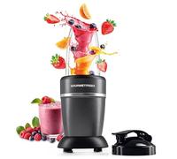 GOURMETmaxx Batidora & Smoothie Maker de 4 piezas | Batidora eléctrica para el batido de vitaminas para llevar | Nutrition Mixer con tapa a prueba de fugas | Blender, Food Processor para batidos & Co.