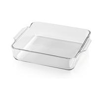 GOURMETmaxx Cazuela para freidora de aire caliente y horno - 1500 ml | Molde rectangular de vidrio borosilicato | Fuente pequeña para preparar, cocinar y servir | Para la freidora de aire y horneado