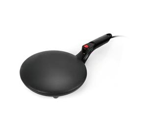 GOURMETmaxx Crêpes Maker incluye plato de masa, sartén eléctrica para panqueques con 750 W, sartén para panqueques de 20 cm de diámetro, mango táctil fresco