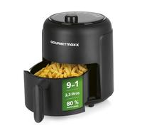 GOURMETmaxx Freidora de Aire Caliente 2.3l | Ideal para freír, asar etc. | 8 programas diferentes | Preparación especialmente baja en grasa | Temporizador | Desconexión automática | 1000W [Negro]
