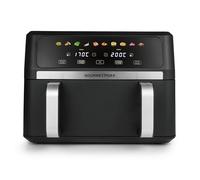 GOURMETmaxx Freidora de aire caliente AirGenius de 10 l, con 2 cámaras de 5 litros, con 10 programas y pantalla táctil, 2 cámaras, para 8 personas