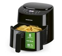 GOURMETmaxx Freidora de aire caliente de 4,5 L, 1400 W, con 8 programas diferentes, ideal para asar, asar, etc. | Preparación especialmente baja en grasa y suave | temporizador y apagado automático