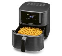 GOURMETmaxx Freidora de aire caliente de 6,5 L, con 7 programas | Air Fryer de 1600 W, 5 funciones, pantalla táctil LED multicolor de 4 pulgadas, temporizador de 60 minutos