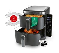 GOURMETmaxx Freidora de Aire Caliente Doble Cámara Doble Cesta 10L Dual Airfr...
