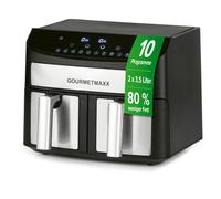 GOURMETmaxx Freidora de Aire Caliente Doble Cámara Dual Airfryer Freidora de ...