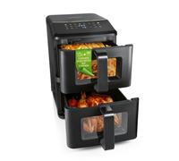 GOURMETmaxx Freidora de aire caliente Doble Cámara Dual Negras 2x 5L Sync &