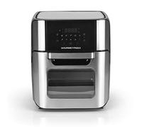 GOURMETmaxx Freidora de aire caliente XXL digital, 12 litros, con pantalla táctil, temporizador, pincho giratorio, baja en grasa, bajo consumo de energía, freidora con 10 programas, incluye accesorios