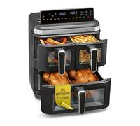 GOURMETmaxx FryUp3 Freidora de aire caliente vertical de 3 cámaras, freidora de aire caliente XXL de 17 litros, con pantalla táctil plegable, 12 programas Onetouch, ventana de visualización, freidora