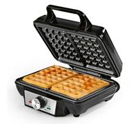 GOURMETmaxx Gofrera para 2 gofres | 1000 W | Para gofres belgas + revestimiento antiadherente | Con elementos calefactores en la parte superior e inferior para una distribución uniforme del calor |