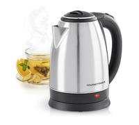 GOURMETmaxx Hervidor de agua de acero inoxidable de 1,8 l, potente caldera con función de apagado y estación base de 360°, dispensador de agua caliente inalámbrico con práctico indicador de nivel de