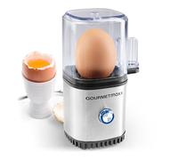 GOURMETmaxx Hervidor de Huevos de Diseño Compacto | Para 1 Huevo Con Perforador, Vaso Medidor y Señal Acústica | 3 Grados de Dureza