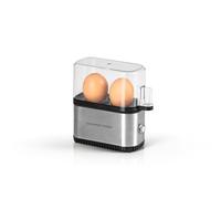 GOURMETmaxx Hervidor de huevos de diseño para 2 huevos, hervidor de huevos compacto, con cortador de huevos, taza medidora y pitido, 3 grados de dureza, fácil limpieza y piezas aptas para lavavajillas
