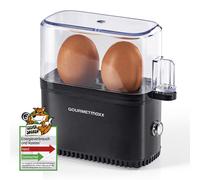 GOURMETmaxx Hervidor de Huevos Negro para 2 Frühstückseier Ei Cocedor Compacto