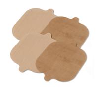 GOURMETmaxx Lámina para horno permanente 2 en 1 para freidoras de aire caliente, 4 piezas, se puede utilizar como papel de horneado permanente, alfombrilla de horno permanente recortable con pestañas