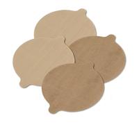 GOURMETmaxx Lámina para horno permanente 2 en 1 para freidoras de aire caliente, 4 piezas, se puede utilizar como papel de horneado permanente, alfombrilla de horno permanente recortable con pestañas