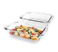 GOURMETmaxx Molde para guiso de vidrio Juego de 2 800 ml 1500 ml Molde para...