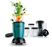 GOURMETmaxx Mr. Magic Mixer | Smoothie Maker con pack de accesorios XXL | Batidora de pie 18 piezas | Con tapas herméticas a prueba de fugas | Procesador de alimentos para batidos, smoothies, etc.