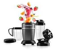 GOURMETmaxx Nutrition Mixer 1000W | Batidora de batidora con tapa para llevar | Batidora con vaso mezclador y tapa fresca, ideal para almacenamiento | Blender con kit de accesorios L para