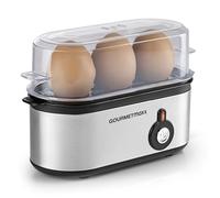 GOURMETmaxx - Olla de huevos para 3 huevos | Olla de huevos con picnief en el vaso dosificador | 3 grados de cocción para su huevera | Diseño pequeño - piezas aptas para lavavajillas