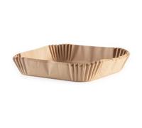 GOURMETmaxx Papel de horno cuadrado para freidora de aire caliente de 5 a 8 litros | Bandejas de papel para hornear antiadherentes y resistentes al aceite | Airfryer - Forma flexible | 100 unidades