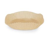 GOURMETmaxx Papel de horno redondo para freidora de aire caliente de 3 a 4 litros, bandejas de papel para hornear antiadherentes y resistentes al aceite, forma flexible, 100 unidades, 16 x 16 x 4,5 cm