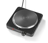 GOURMETmaxx Placa eléctrica compacta, 1500 W, regulación de la temperatura sin niveles, termostato integrado, luz de control, ideal para camping, oficina y cocinas pequeñas, para ollas de hasta 18,5