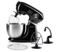 GOURMETmaxx Robot de Cocina Masa Batidora Amasadora Negro 5L Acero Inoxidable...